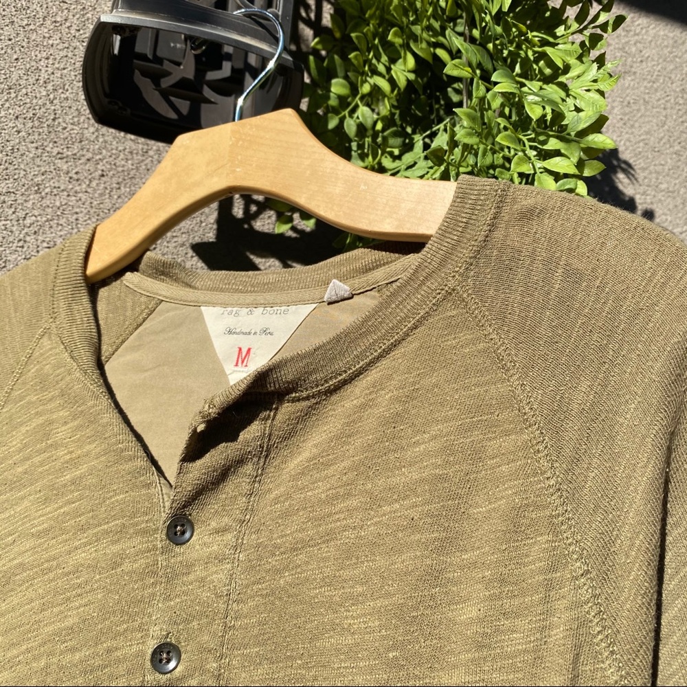 Green Rag and Bone henley button up